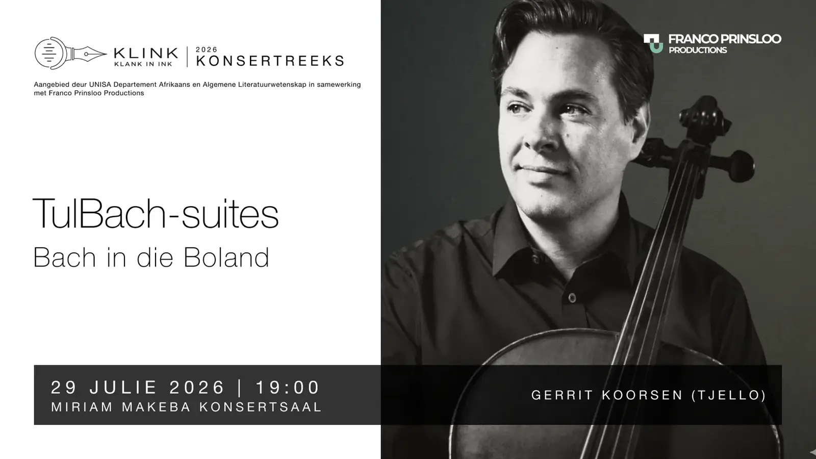 TulBach Suites: Bach in die Boland event artwork
